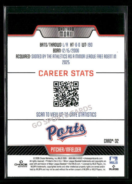 2026 Stockton Ports Shotaro Morii