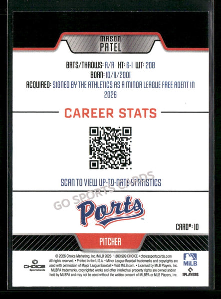 2026 Stockton Ports Mason Patel
