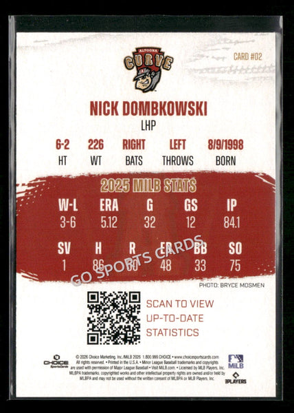 2026 Altoona Curve 3rd Nick Dombkowski