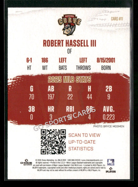 2026 Altoona Curve 3rd Robert Hassell III