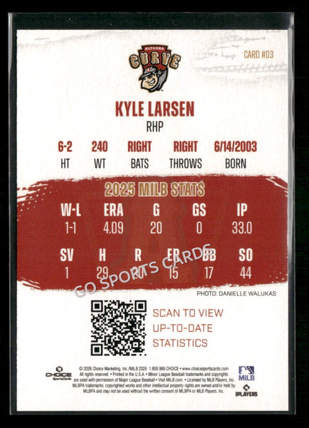 2026 Altoona Curve 3rd Kyle Larsen