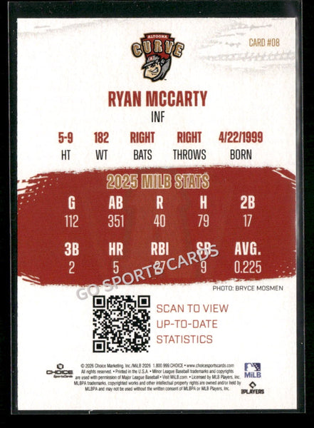 2026 Altoona Curve 3rd Ryan McCarty