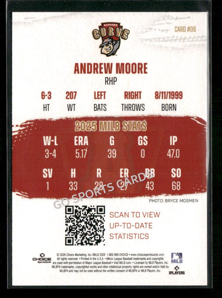 2026 Altoona Curve 3rd Andrew Moore
