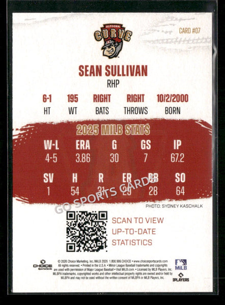 2026 Altoona Curve 3rd Sean Sullivan