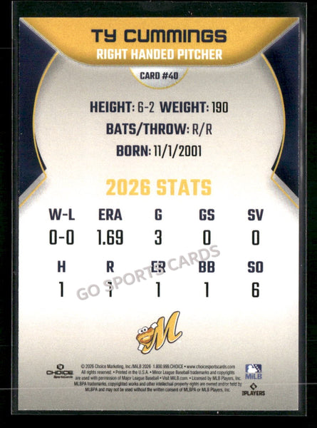 2026 Montgomery Biscuits Ty Cummings