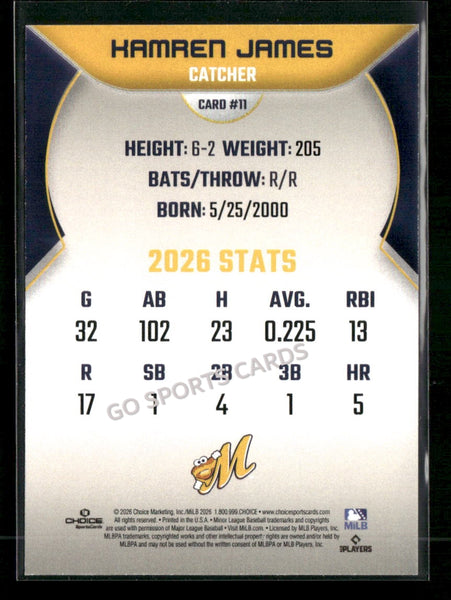 2026 Montgomery Biscuits Kamren James