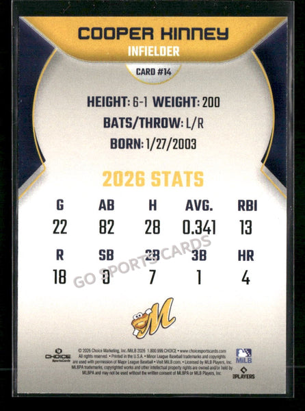 2026 Montgomery Biscuits Cooper Kinney
