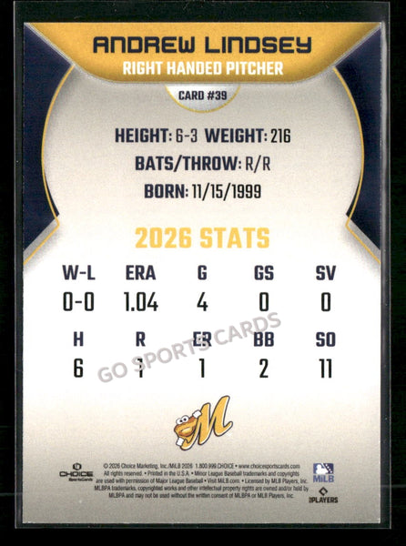 2026 Montgomery Biscuits Andrew Lindsey