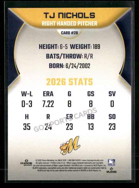 2026 Montgomery Biscuits TJ Nichols