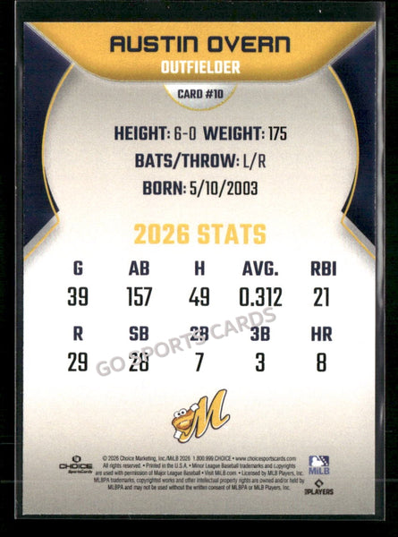 2026 Montgomery Biscuits Austin Overn