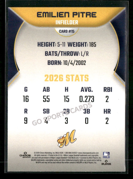 2026 Montgomery Biscuits Emilien Pitre