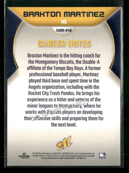 2026 Montgomery Biscuits Braxton Martinez