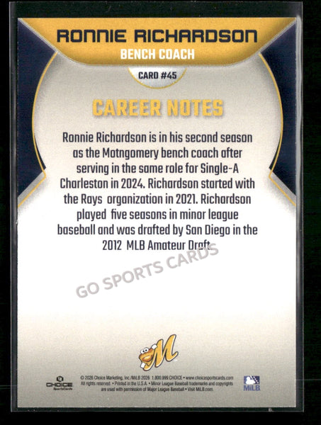 2026 Montgomery Biscuits Ronnie Richardson