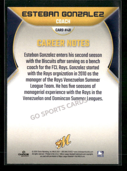2026 Montgomery Biscuits Esteban Gonzalez