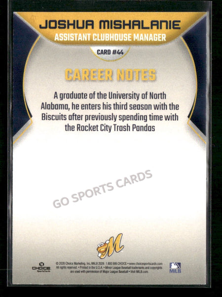 2026 Montgomery Biscuits Joshua Mishalanie