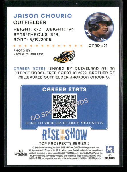 2026 Akron Rubberducks Rise to the Show Top Prospects Jaison Chourio
