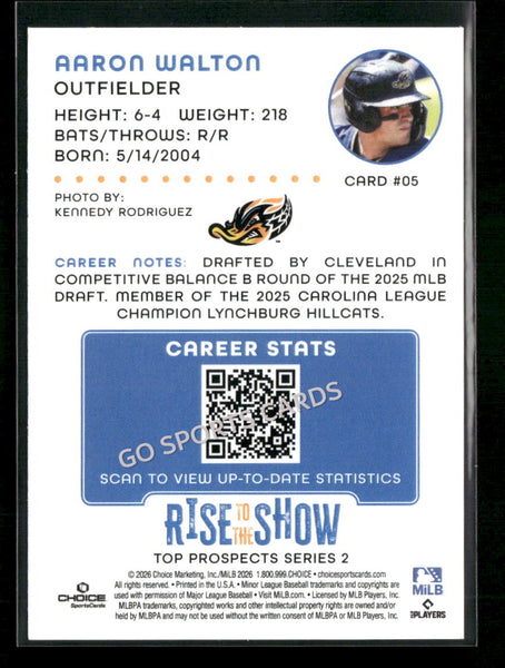2026 Akron Rubberducks Rise to the Show Top Prospects Aaron Walton