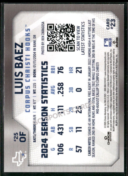 2025 Corpus Christi Hooks Luis Baez