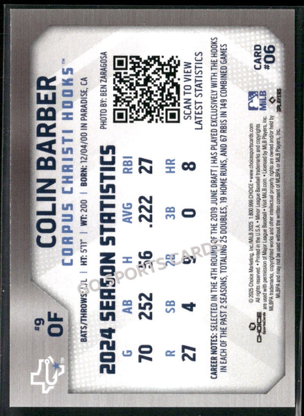 2025 Corpus Christi Hooks Colin Barber