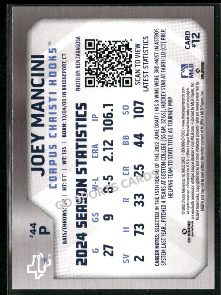 2025 Corpus Christi Hooks Joey Mancini