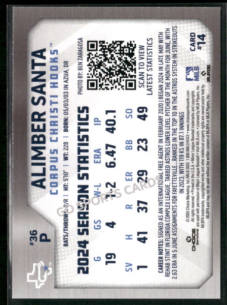 2025 Corpus Christi Hooks Alimber Santa
