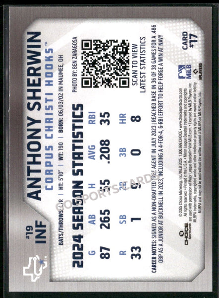 2025 Corpus Christi Hooks Anthony Sherwin