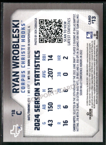 2025 Corpus Christi Hooks Ryan Wrobleski
