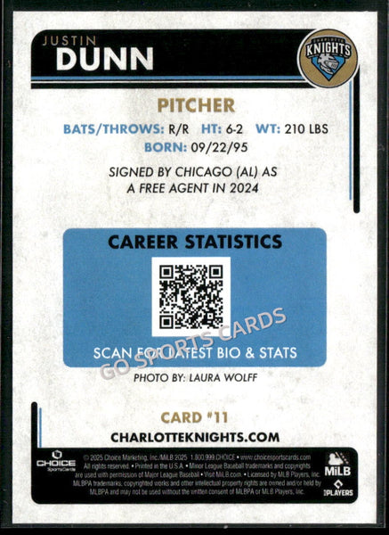 2025 Charlotte Knights Justin Dunn