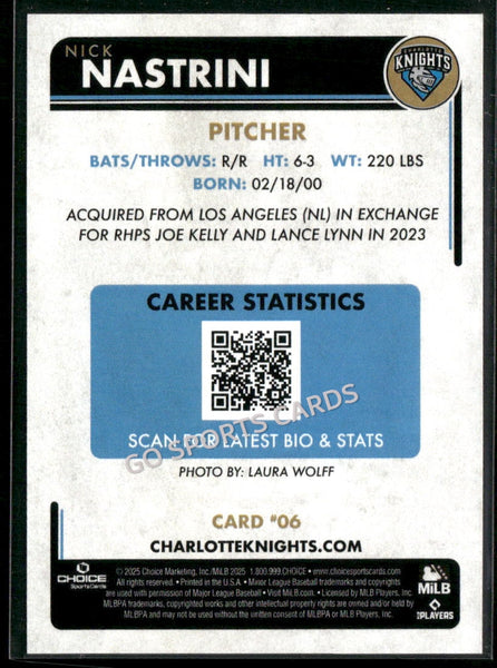 2025 Charlotte Knights Nick Nastrini