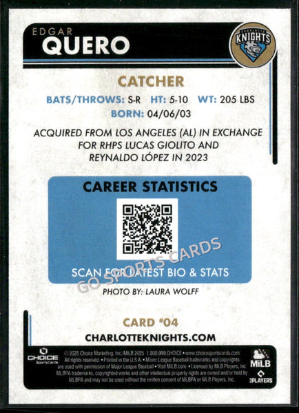 2025 Charlotte Knights Edgar Quero