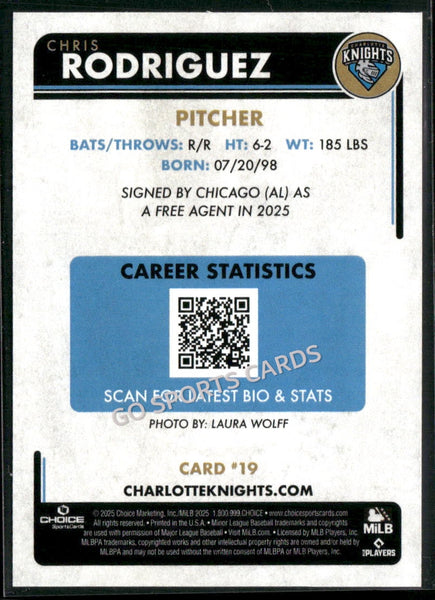 2025 Charlotte Knights Chris Rodriguez