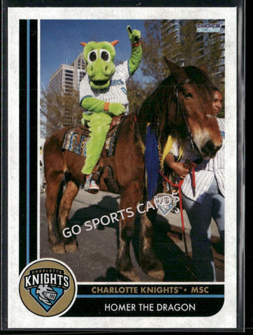 2025 Charlotte Knights Homer the Dragon Mascot