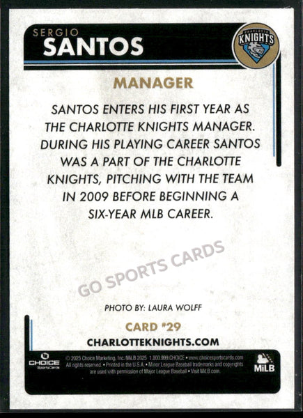 2025 Charlotte Knights Sergio Santos