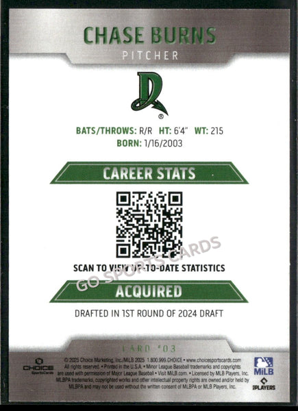 2025 Dayton Dragons Chase Burns