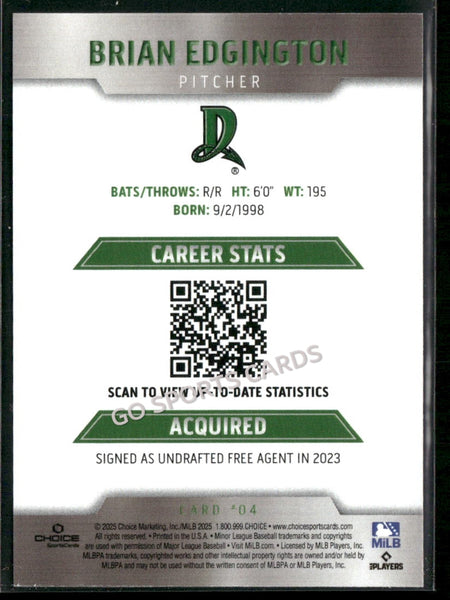 2025 Dayton Dragons Brian Edgington