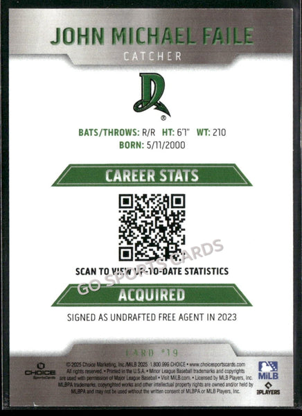 2025 Dayton Dragons John Michael Faile