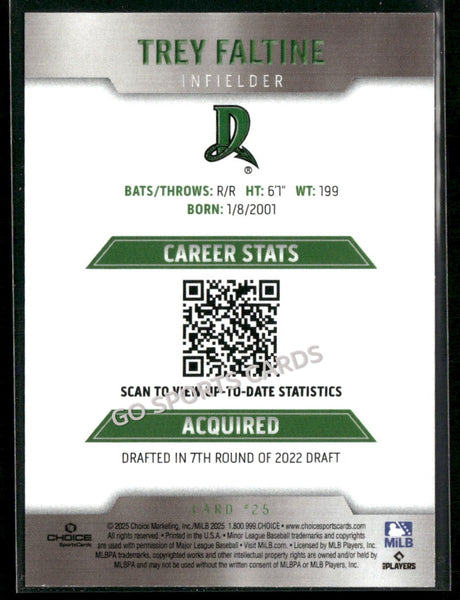 2025 Dayton Dragons Trey Faltine