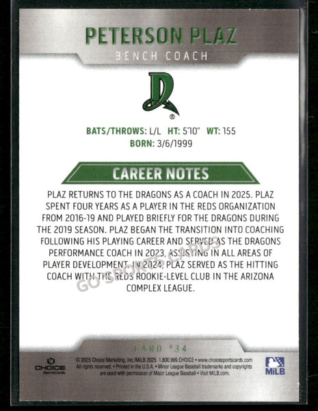 2025 Dayton Dragons Peterson Plaz