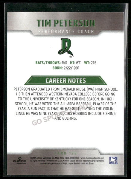 2025 Dayton Dragons Tim Peterson