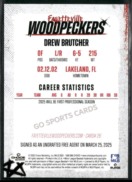 2025 Fayetteville Woodpeckers Drew Brutcher