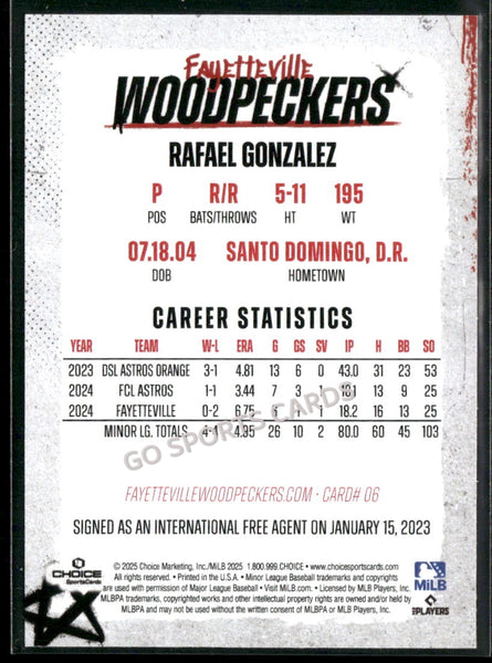 2025 Fayetteville Woodpeckers Rafael Gonzalez