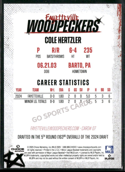 2025 Fayetteville Woodpeckers Cole Hertzler