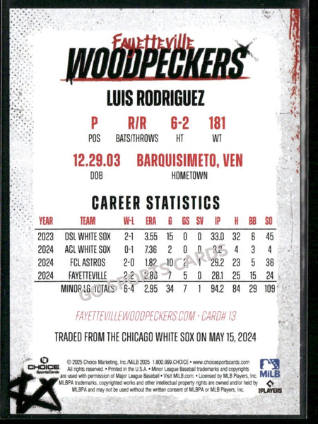 2025 Fayetteville Woodpeckers Luis Rodriguez