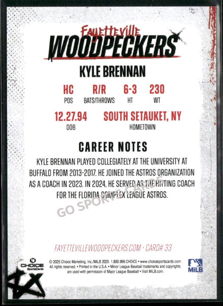 2025 Fayetteville Woodpeckers Kyle Brennan