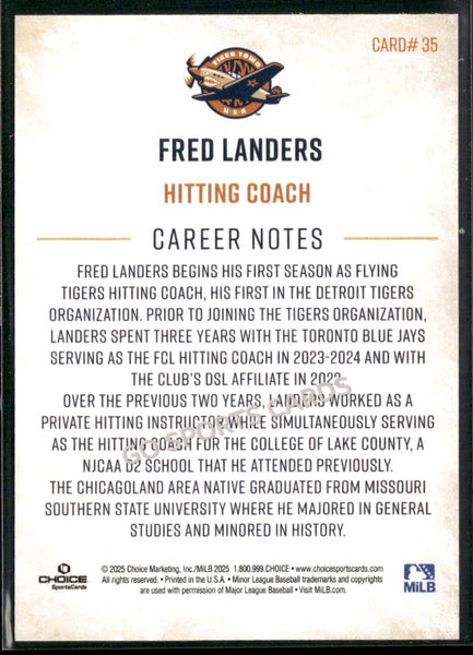 2025 Lakeland Flying Tigers Fred Landers