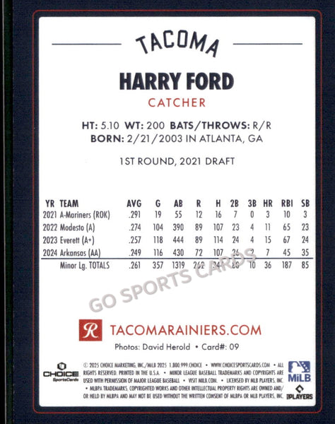 2025 Tacoma Rainiers Harry Ford