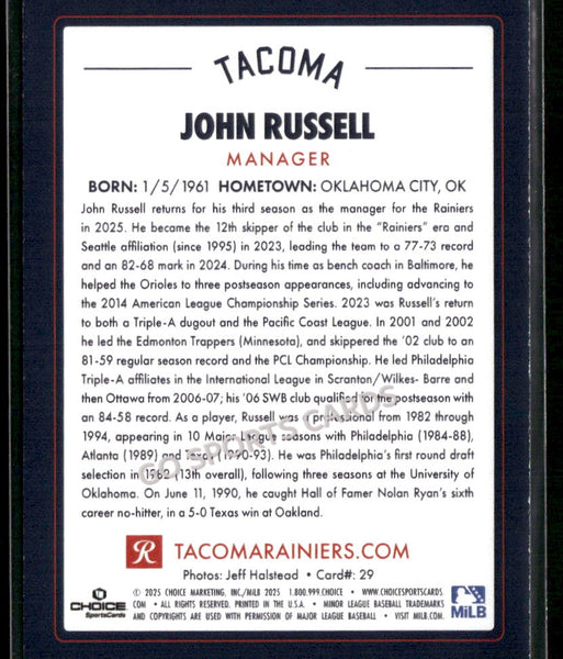 2025 Tacoma Rainiers John Russell