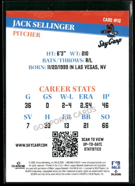 2025 Beloit Sky Carp Jack Sellinger