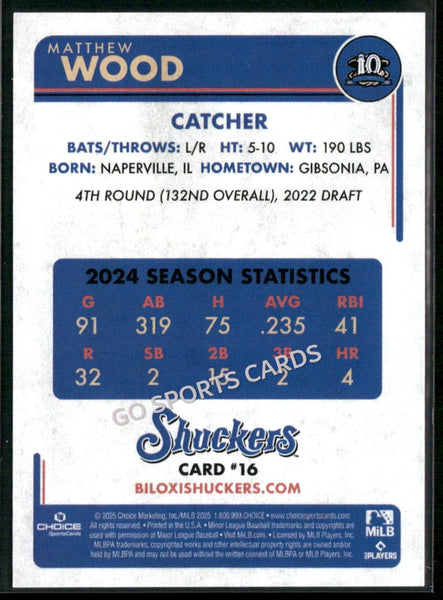 2025 Biloxi Shuckers Matthew Wood