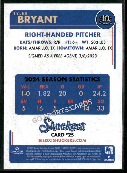2025 Biloxi Shuckers Tyler Bryant